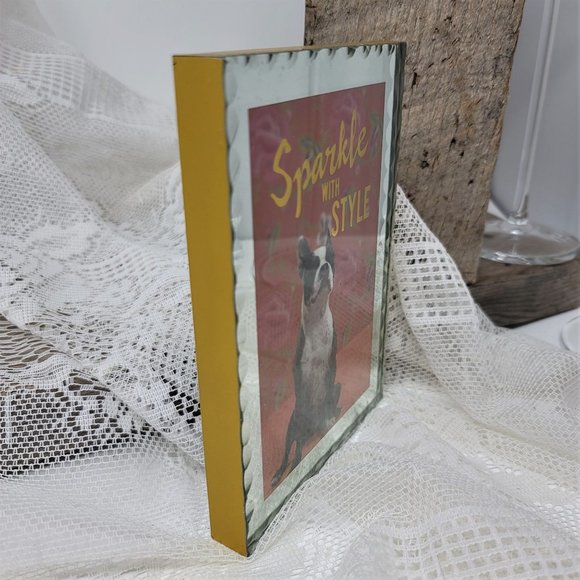 Boston Terrier Decorative Mirror Trimmed Photo - Picture 7 of 10